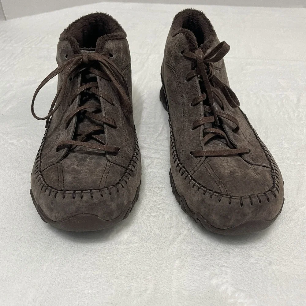 Skechers Bikers Totem Pole Chukka Boots Chocolate Brown 49013 Women's Size 10‎